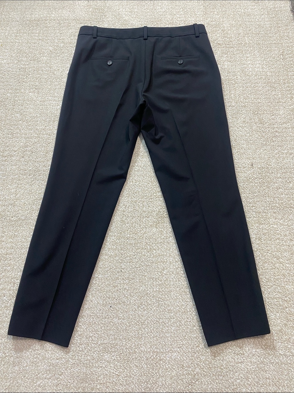 Theory Black Tailored Straight-Leg Trousers Size 6 Shell 96% Wool 4% Elastane - Picture 14 of 16